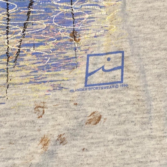 Vintage 90s Minnesota Lake Sunset Colorful T Shirt - Picture 4 of 8